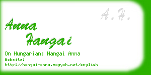 anna hangai business card